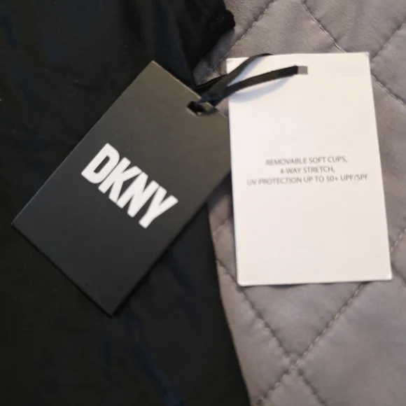 NWT DKNY Classic Black Women's One-Piece Swimsuit Sz Small - Picture 5 of 10